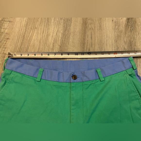 Brooks Brothers Chino Pants Mens 38x30 Blue Green Joker Costume Outfit Two Tone - Picture 5 of 7